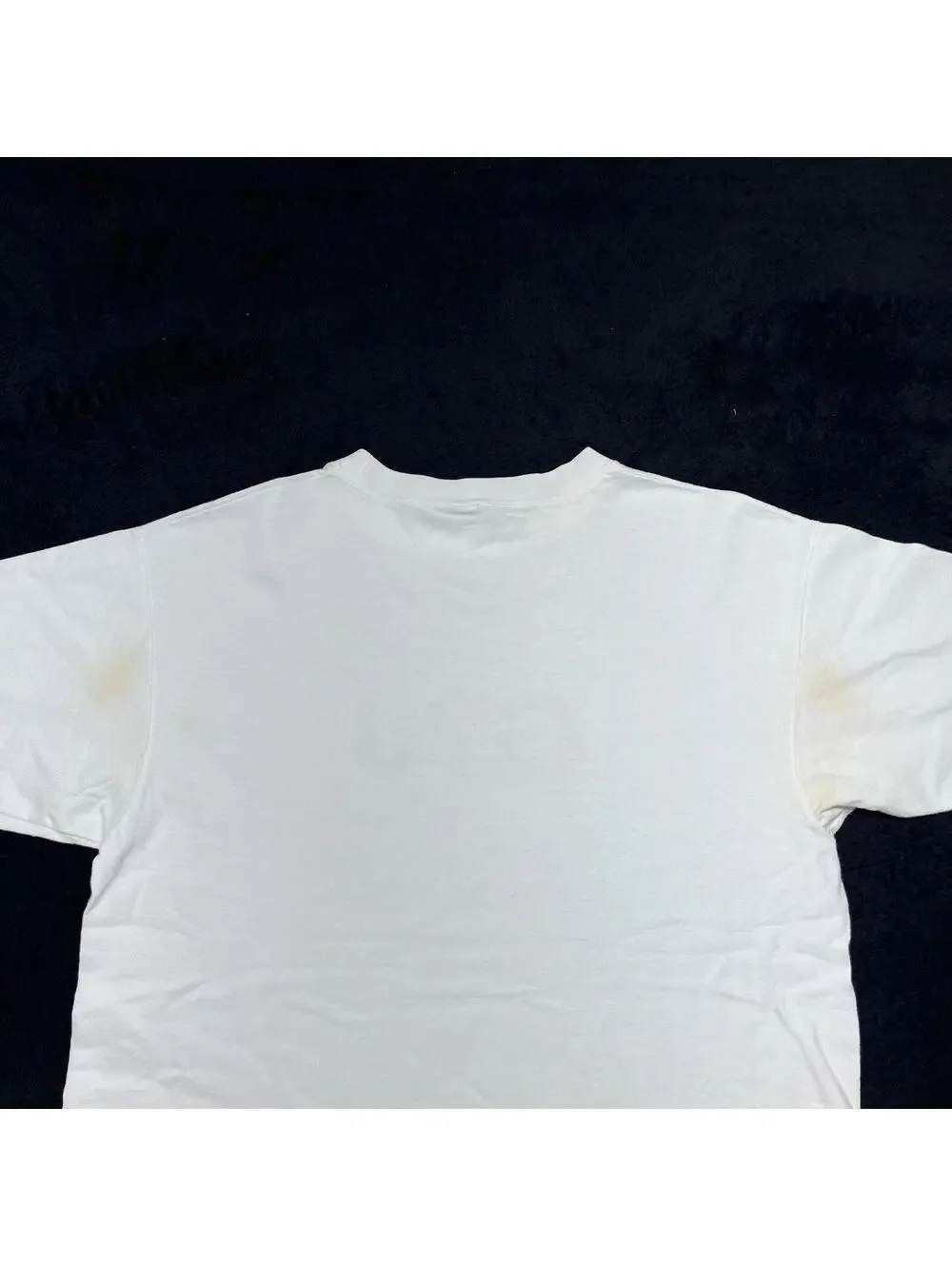Vintage 90S Guess Jeans Company Spell Out Logo Made In Usa Mens White Tee Medium - Picture 6 of 7